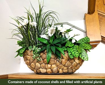 coconut shells boat